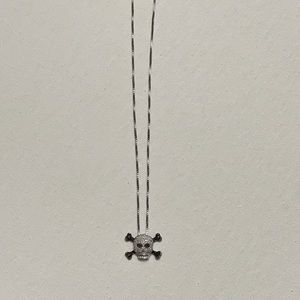 Kay Skull Necklace 1/20 black diamonds original chain